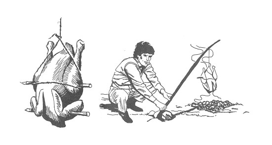 cottura pollo griglia brace trapper